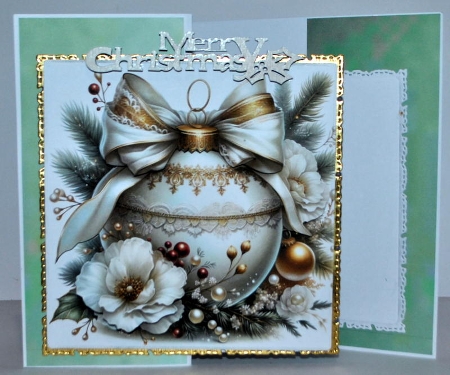 Christmas Flower Ball Gold - Illustrations for Cards by Kristina Norbat