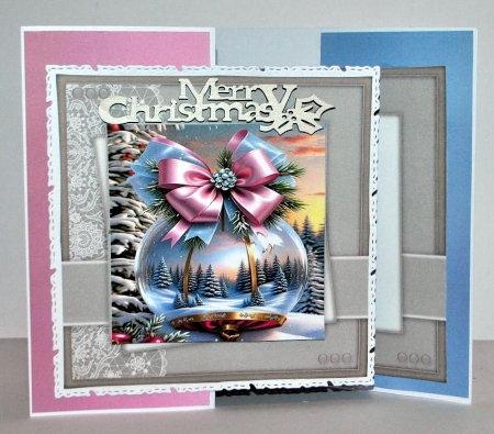 6x6_Winter Scene Beautiful Bauble 3 Gray by Kristina Norbat