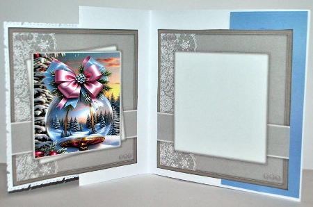 6x6_Winter Scene Beautiful Bauble 3 Gray by Kristina Norbat