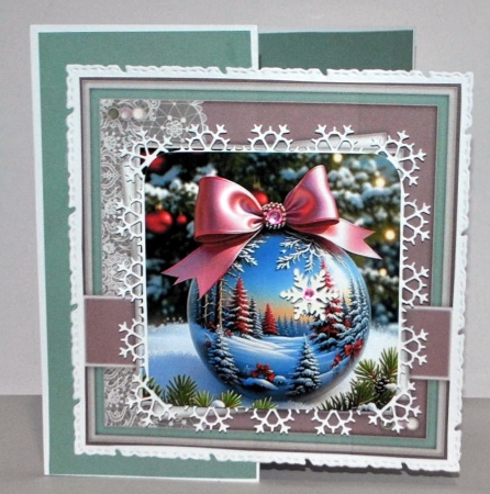 8x8 Winter Scene Beautiful Bauble 4 by Kristina Norbat