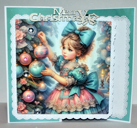 Victorian Christmas Girl - Illustrations for Cards by Kristina Norbat