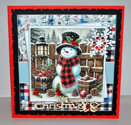 Frosty Christmas Wishes Snowman by Kristina Norbat