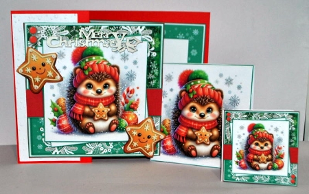 6x6 Festive Holiday Hedgehog by Kristina Norbat