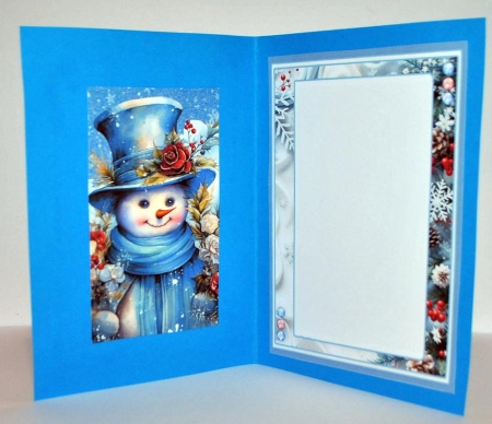 Sparkling Winter Happy Snowman by Kristina Norbat