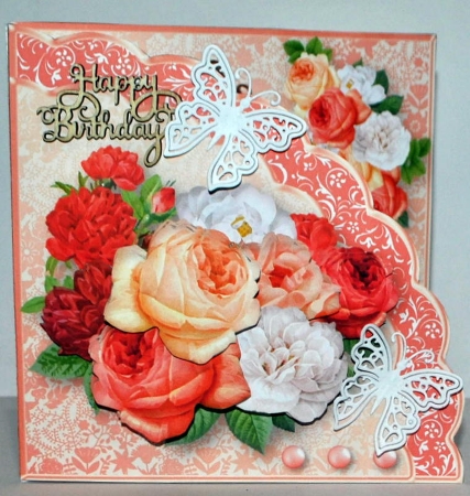 Vintage Roses - Shell Front Card Mini Kit by Kristina Norbat