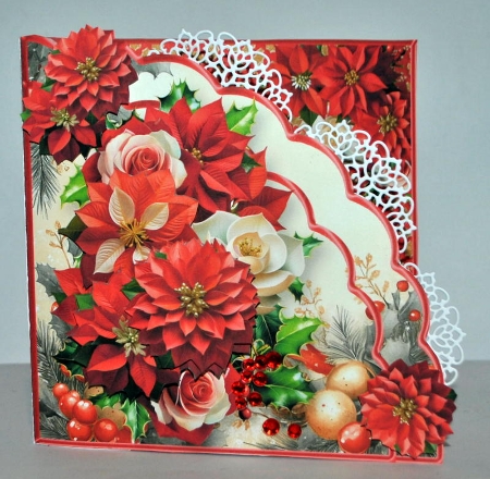 Christmas Bouquet - Shell Front Card Mini Kit by Kristina Norbat