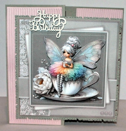 6x6 Teacup Flower Fairy by Kristina Norbat