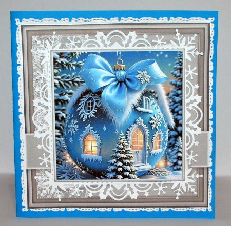 cup1387284_2073 - 6x6 Sparkling Winter Blue Bauble