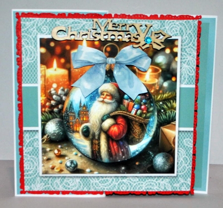 Beautiful Christmas Santa Bauble by Kristina Norbat