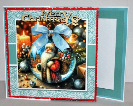 Beautiful Christmas Santa Bauble by Kristina Norbat