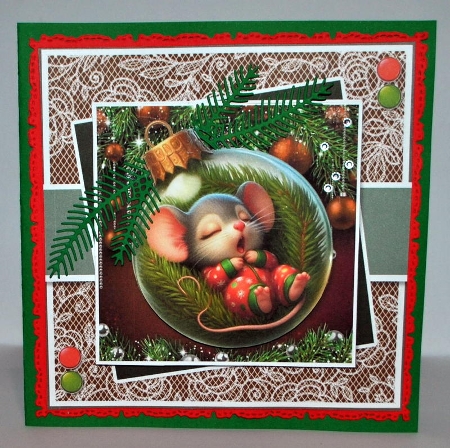 cup1387748_2073 - Night Before Christmas Sleeping Mouse Bauble