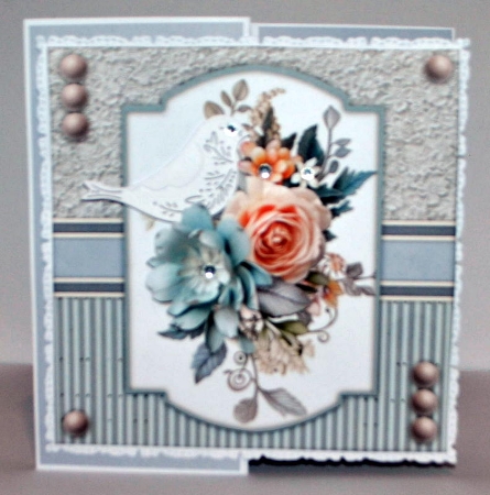 Cobalt Gray Floral Mini-Kit by Kristina Norbat