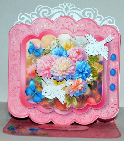 Summer Bouquet - Stacked Layers Easel Card Mini Kit by Kristina Norbat