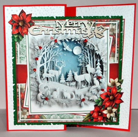 Papercut Winter Forest With Set Of 4 Toppers by Kristina Norbat