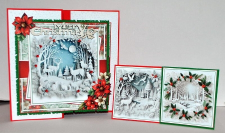 Papercut Winter Forest With Set Of 4 Toppers by Kristina Norbat