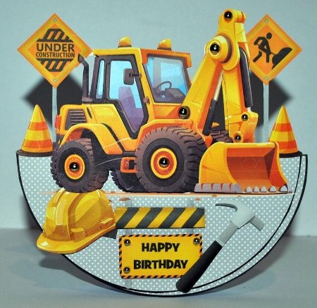 CONSTRUCTION ROCKER CARD by Kristina Norbat