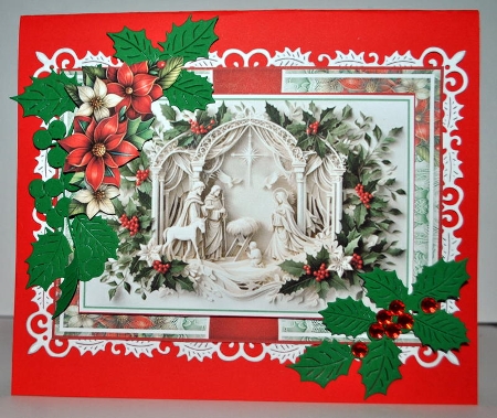 Papercut Nativity Scene With Set Of 4 Toppers by Kristina Norbat