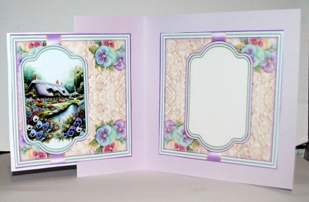 Embroidered Pansy Cottage Mini Kit  by Kristina Norbat
