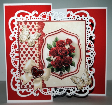 Romantic Roses - Lace and Pearls Card Mini Kit by Kristina Norbat