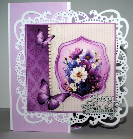 Pretty Purples - Lace and Pearls Card Mini Kit by Kristina Norbat