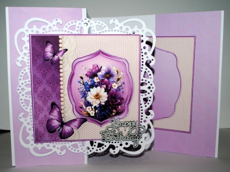 Pretty Purples - Lace and Pearls Card Mini Kit by Kristina Norbat