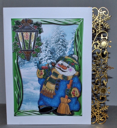 Happy Snowman and Lantern by Kristina Norbat