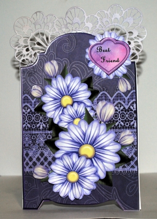 Screen Shaped Card Flowers by Kristina Norbat