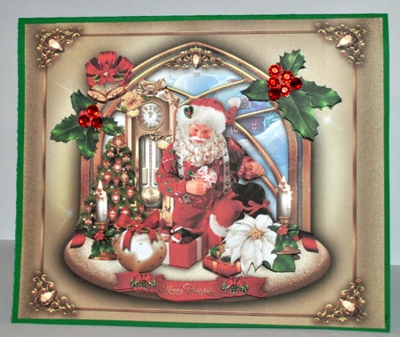 Christmas Living Room with Santa Card Kit by Kristina Norbat