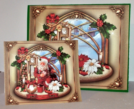 Christmas Living Room with Santa Card Kit by Kristina Norbat