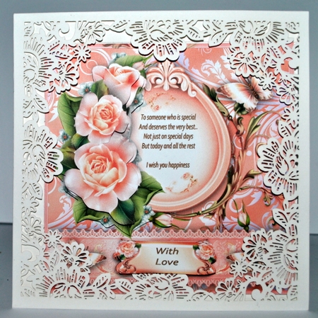 Peach Roses Card Kit by Kristina Norbat