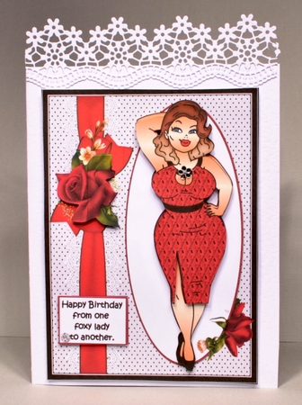 From One Foxy Lady to Another Quick Card by Kristina Norbat