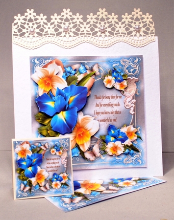 Vintage Blue Bouquet for All Occasion Mini Kit by Kristina Norbat