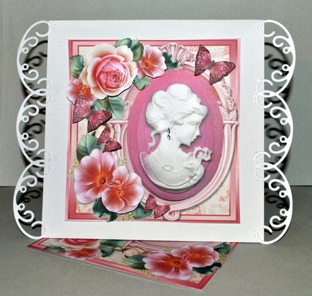 Beautiful Pink Roses & Cameo 8x8 Mini Kit by Kristina Norbat