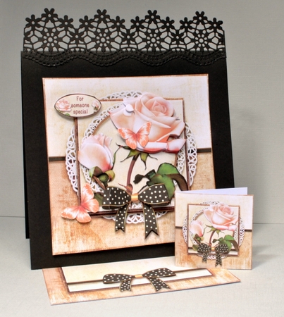 Beautiful Soft Rose Cardtopper 870 by Kristina Norbat