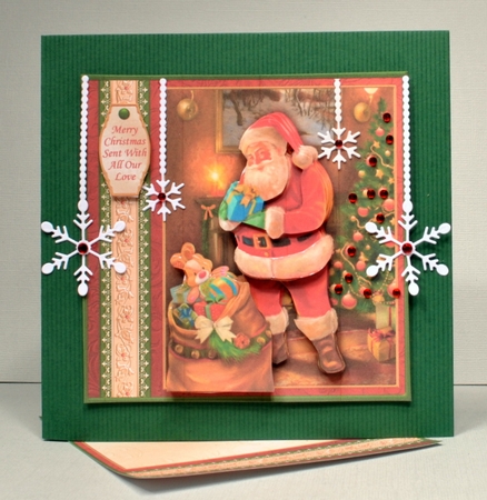 Traditional Santa 8x8 Christmas Decoupage Mini Kit by Kristina Norbat