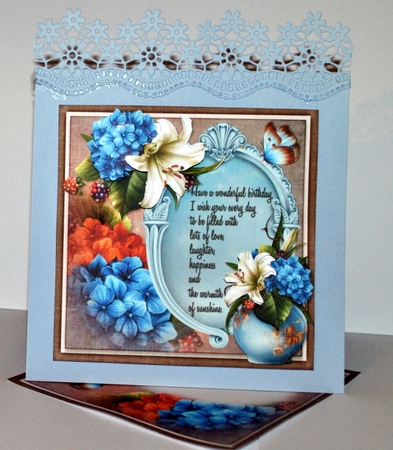 Hydrangea bright color topper card kit 984 by Kristina Norbat