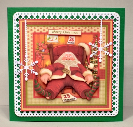 SHATTERED SANTA 8x8 Christmas Decoupage Mini Kit by Kristina Norbat