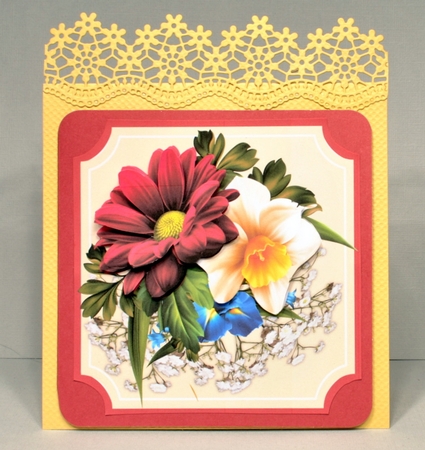 Beautiful Summer Flowers on Cut-Out- Mat by Kristina Norbat