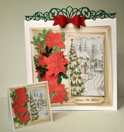 Lovely Christmas scene and Poinsettias  by Kristina Norbat
