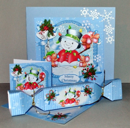 7x7 Snowman Christmas tree mini kit by Kristina Norbat