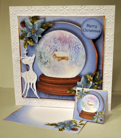 Scenic Snowglobe - Snowy Cabin by Kristina Norbat