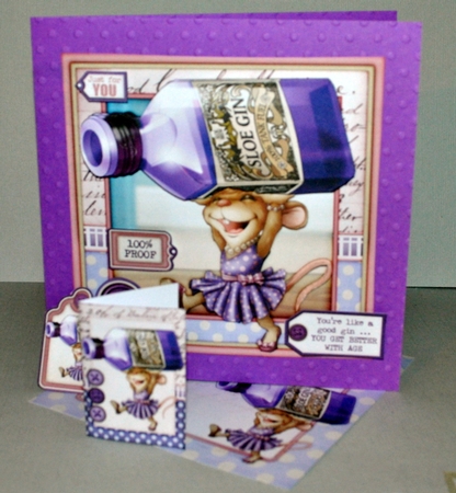 Mrs Sloe Gin Mouse 4 Sheet Mini Kit by Kristina Norbat