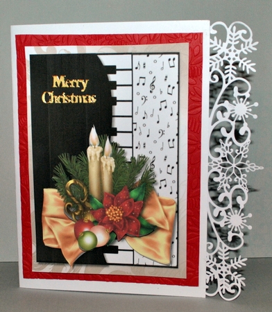 Piano Card Christmas In Cream by Kristina Norbat