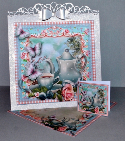 The Shabby Chic Tea Card Front Kit by Kristina Norbat