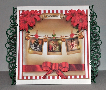 Vintage Christmas Photos Card Topper 8x8 by Kristina Norbat