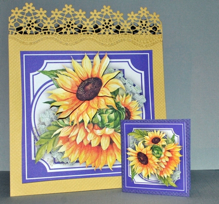 Beautiful Sunflowers on Cut-out- Mat by Kristina Norbat