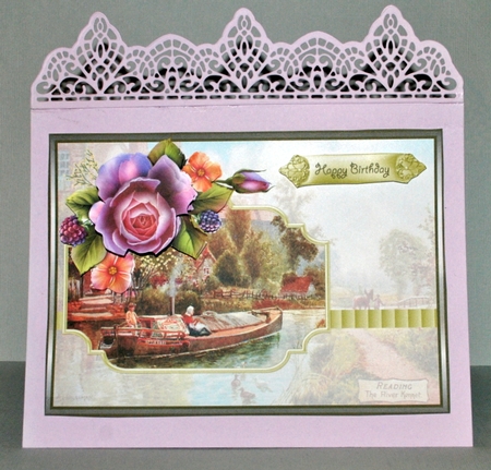 boat on the river and roses by Kristina Norbat