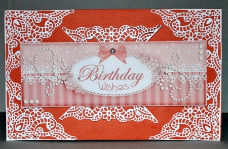 Large DL A Touch of Elegance Pretty Birthday Flowers Quick Card Front with insert by Kristina Norbat