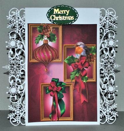 Frame Trio Christmas - Purple Baubles & Bow by Kristina Norbat