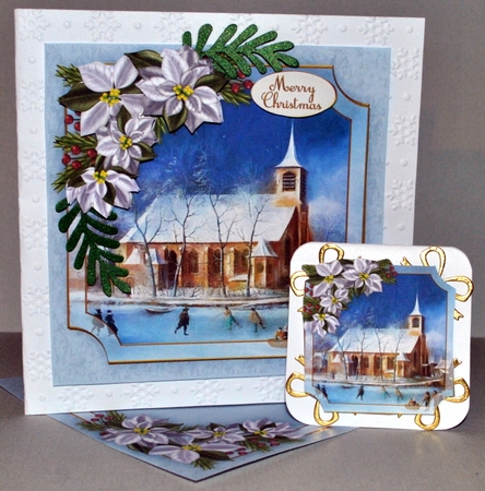 Scenic Christmas Winter Church by Kristina Norbat